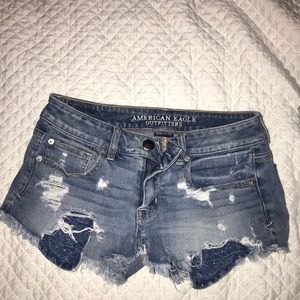 american eagle shortie shorts